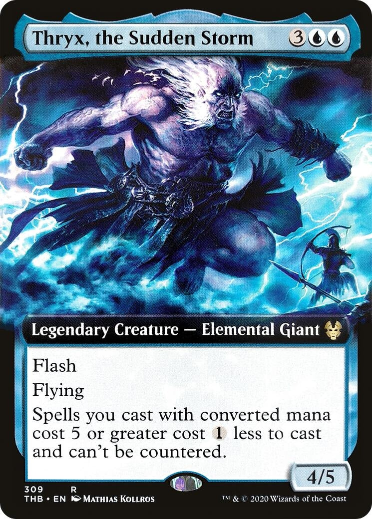 Image for Thryx, the Sudden Storm (Extended Art) (309) (Theros Beyond Death) - Magic: The Gathering