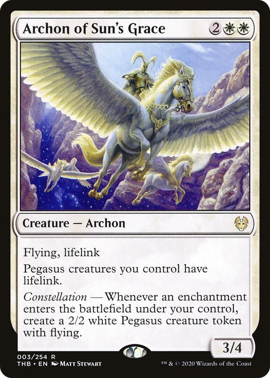 Image for Archon of Sun's Grace (3) (Theros Beyond Death) - Magic: The Gathering