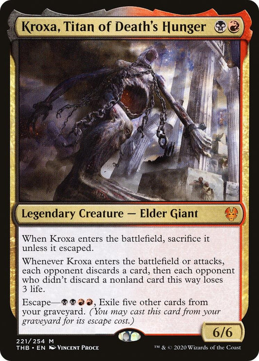 Image for Kroxa, Titan of Death's Hunger (221) (Theros Beyond Death) - Magic: The Gathering
