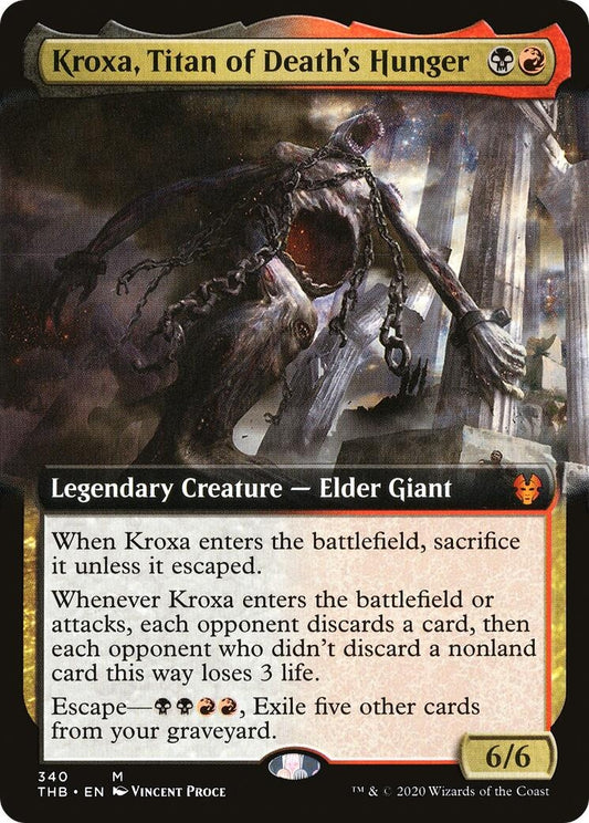 Image for Kroxa, Titan of Death's Hunger (Extended Art) (340) (Theros Beyond Death) - Magic: The Gathering