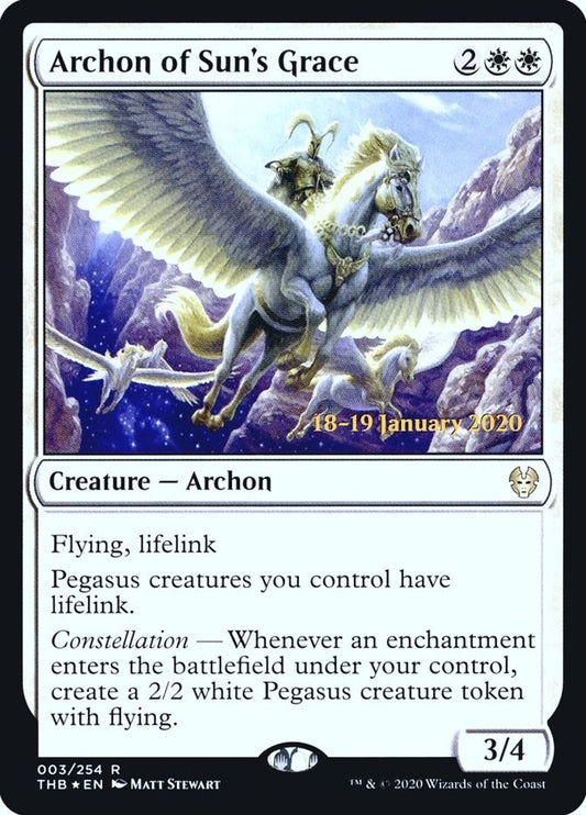 Image for Archon of Sun's Grace (3) (Prerelease Cards) - Magic: The Gathering