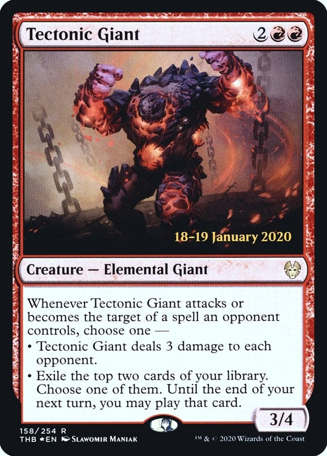Image for Tectonic Giant (158) (Prerelease Cards) - Magic: The Gathering
