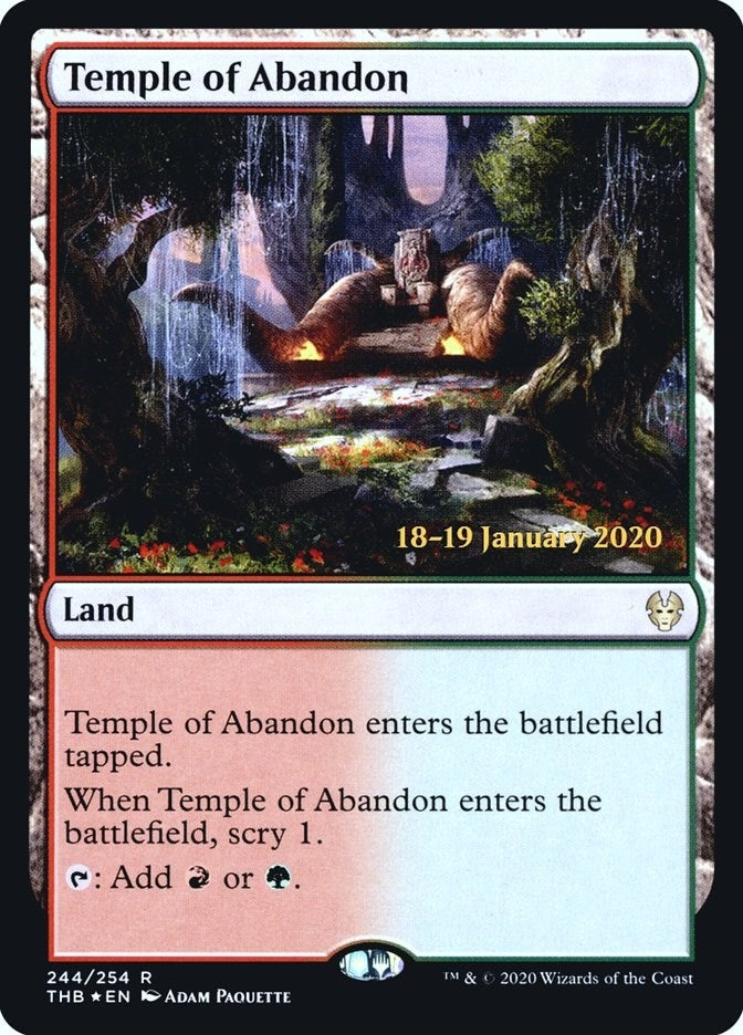Image for Temple of Abandon (244) (Prerelease Cards) - Magic: The Gathering