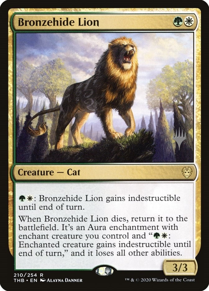 Image for Bronzehide Lion (210) (Promo Pack: Theros Beyond Death) - Magic: The Gathering
