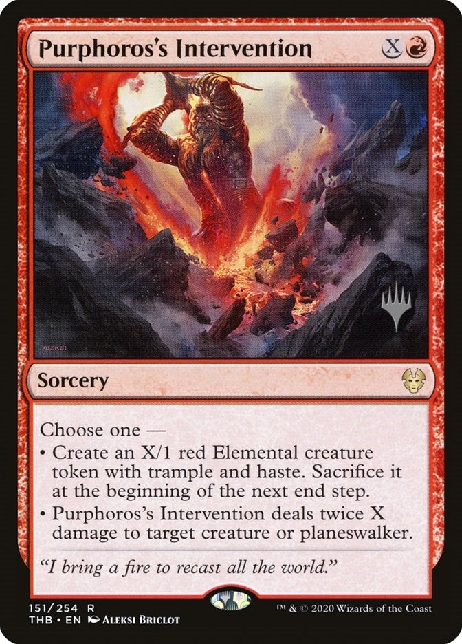 Image for Purphoros's Intervention (151) (Promo Pack: Theros Beyond Death) - Magic: The Gathering