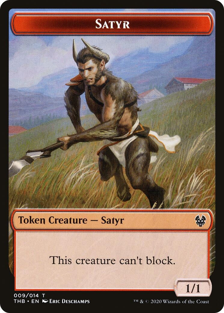 Image for Satyr // Wolf Double-Sided Token (9 // 11) (Theros Beyond Death) - Magic: The Gathering