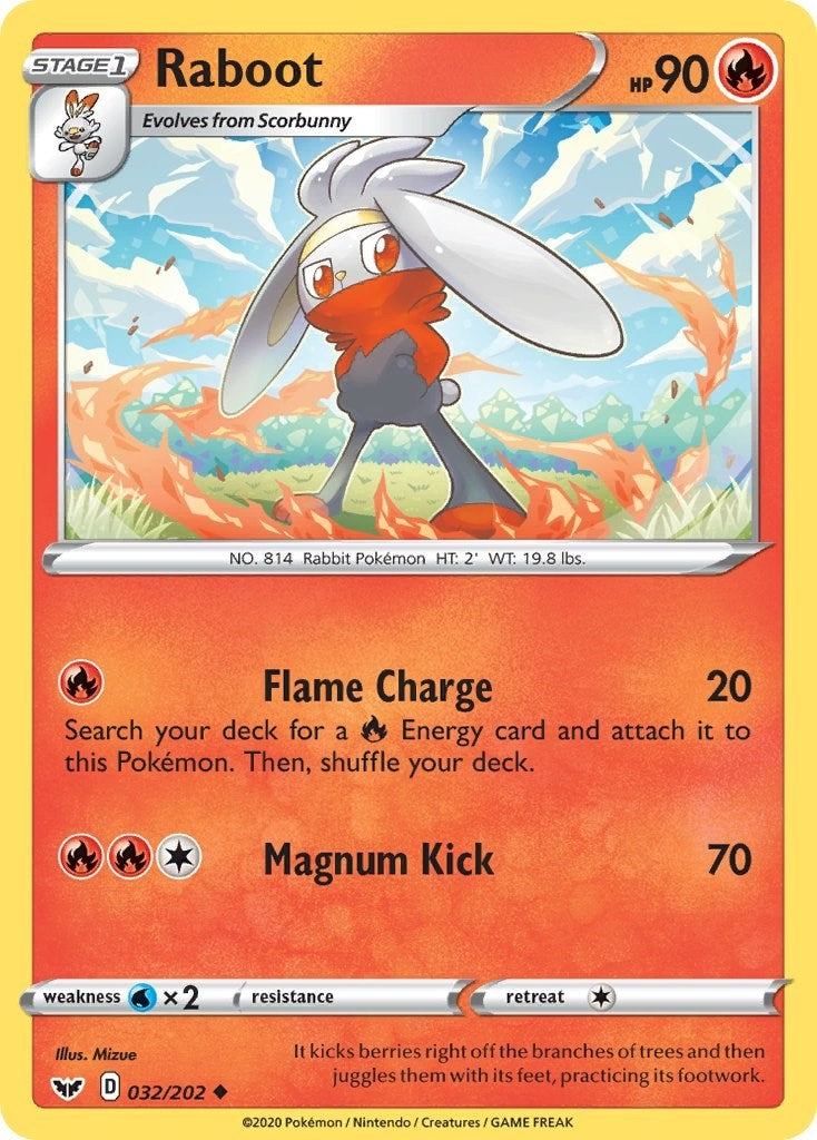 Image for Raboot (032) (032/202) (SWSH01: Sword & Shield Base Set) - Pokemon