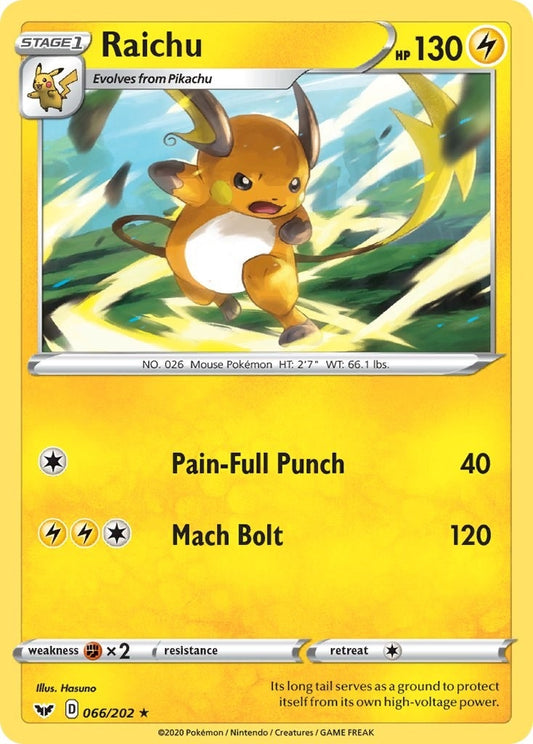 Image for Raichu (066/202) (SWSH01: Sword & Shield Base Set) - Pokemon