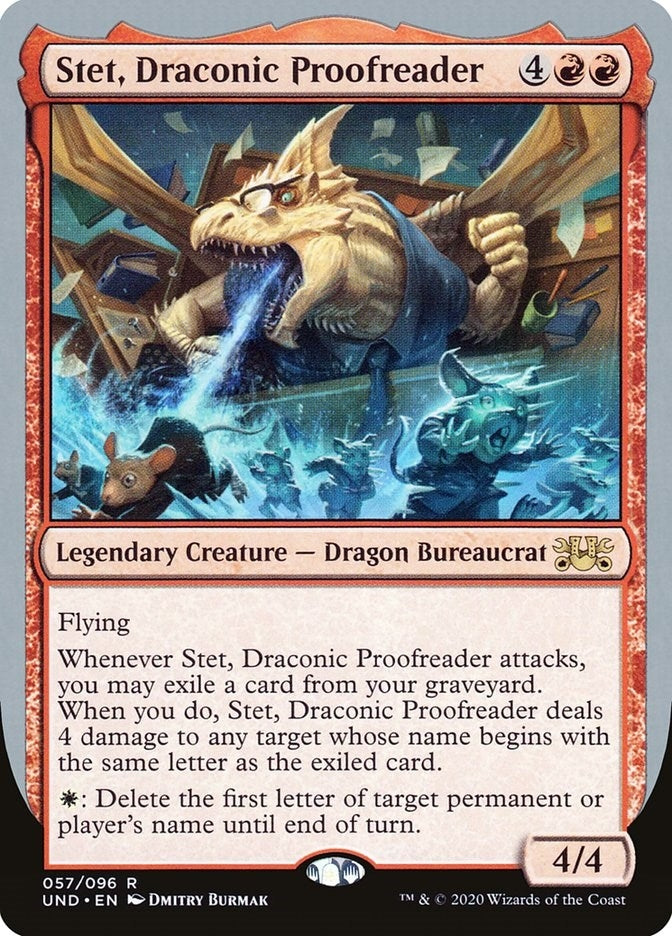 Image for Stet, Draconic Proofreader (57) (Unsanctioned) - Magic: The Gathering