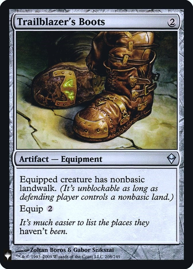 Image for Trailblazer's Boots (208) (The List Reprints) - Magic: The Gathering