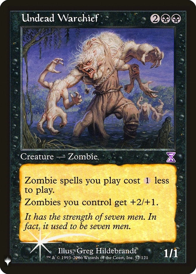 Image for Undead Warchief (52) (The List Reprints) - Magic: The Gathering