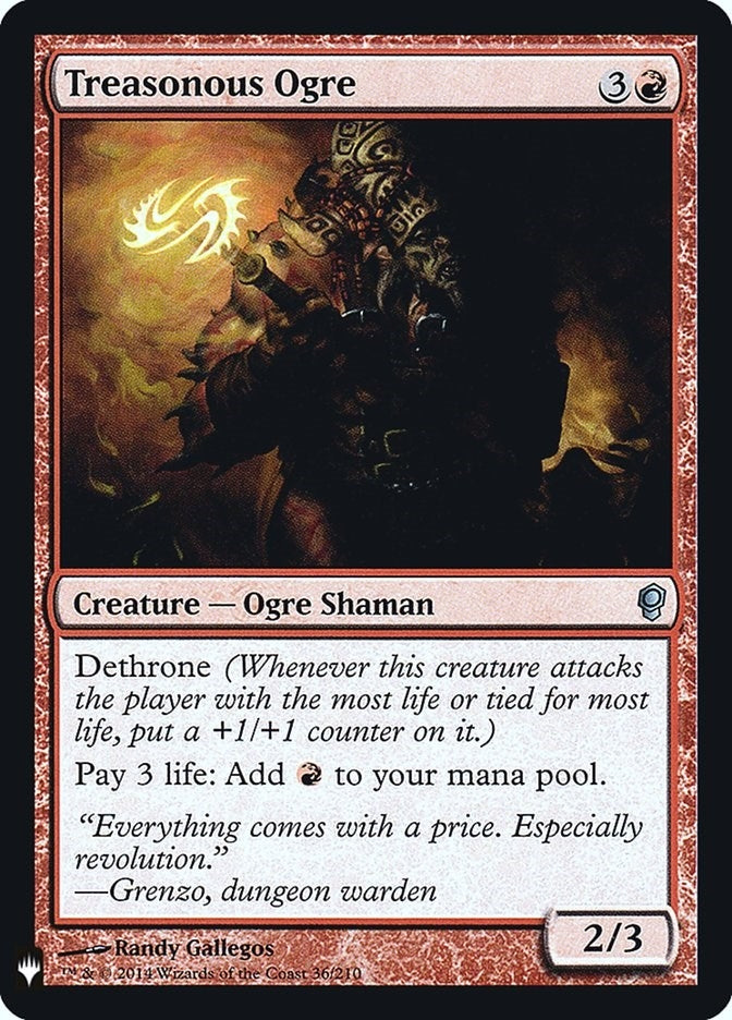 Image for Treasonous Ogre (36) (The List Reprints) - Magic: The Gathering