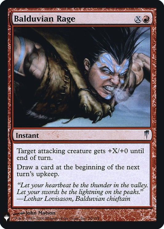Image for Balduvian Rage (76) (The List Reprints) - Magic: The Gathering