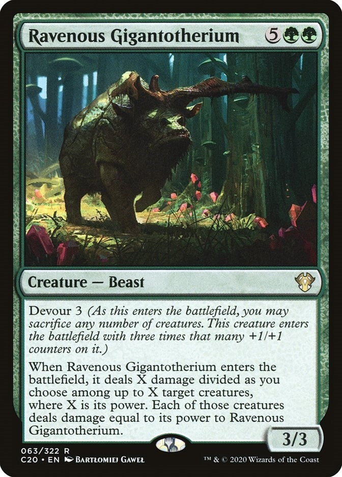 Image for Ravenous Gigantotherium (63) (Commander 2020) - Magic: The Gathering