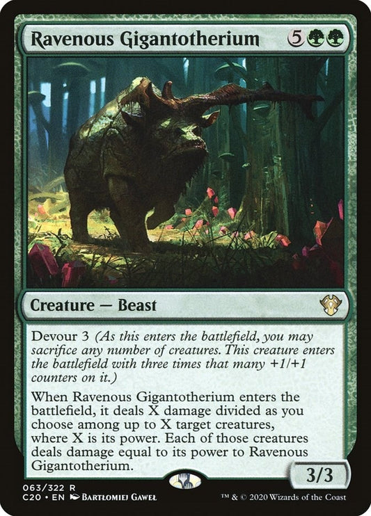 Image for Ravenous Gigantotherium (63) (Commander 2020) - Magic: The Gathering