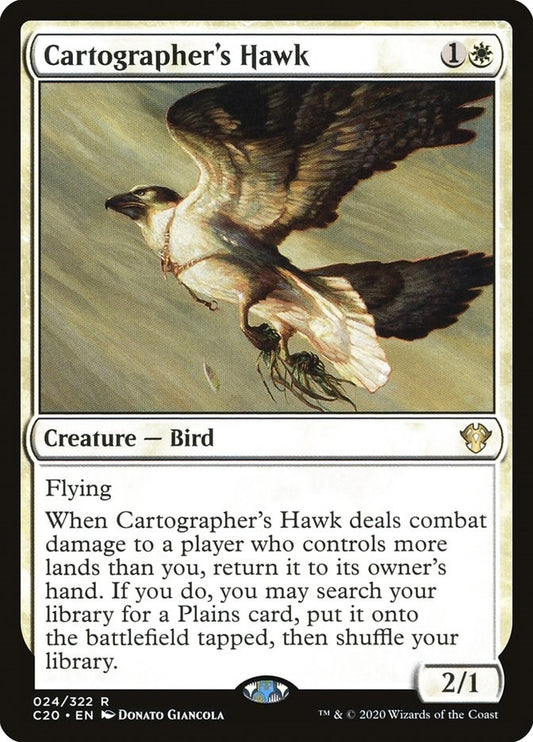Image for Cartographer's Hawk (24) (Commander 2020) - Magic: The Gathering