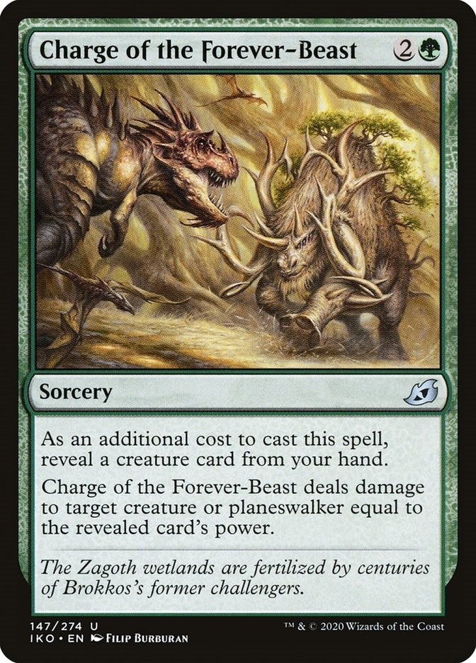 Image for Charge of the Forever-Beast (147) (Ikoria: Lair of Behemoths) - Magic: The Gathering