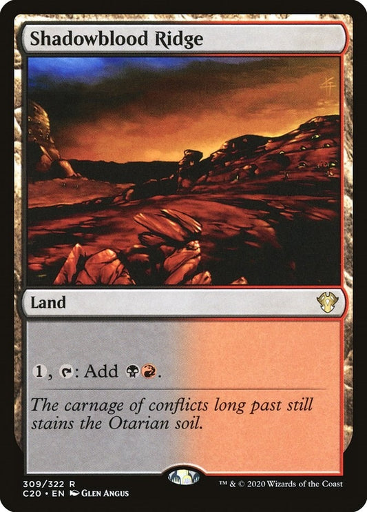 Image for Shadowblood Ridge (309) (Commander 2020) - Magic: The Gathering