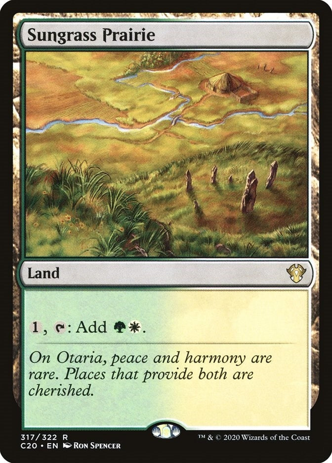 Image for Sungrass Prairie (317) (Commander 2020) - Magic: The Gathering