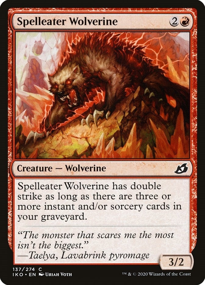 Image for Spelleater Wolverine (137) (Ikoria: Lair of Behemoths) - Magic: The Gathering