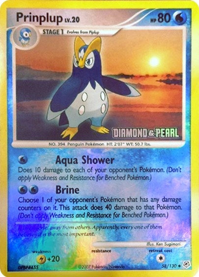 Image for Prinplup - 58/130 [Diamond & Pearl] (058/130) (Burger King Promos) - Pokemon
