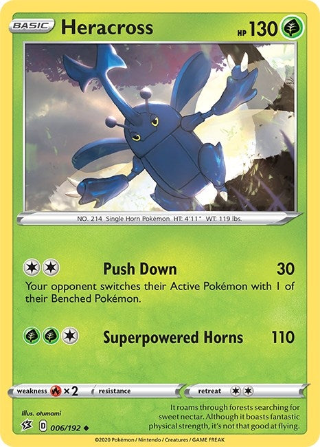 Image for Heracross (006/192) (SWSH02: Rebel Clash) - Pokemon