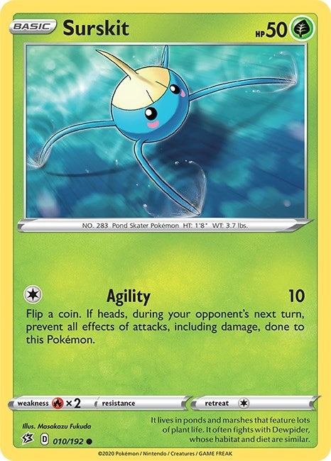 Image for Surskit (010/192) (SWSH02: Rebel Clash) - Pokemon