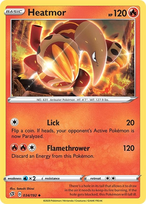 Image for Heatmor (034/192) (SWSH02: Rebel Clash) - Pokemon