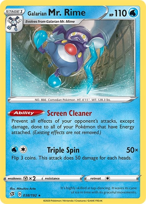 Image for Galarian Mr. Rime (038/192) (SWSH02: Rebel Clash) - Pokemon