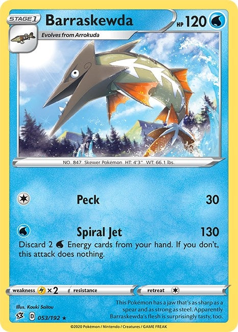Image for Barraskewda (053/192) (SWSH02: Rebel Clash) - Pokemon