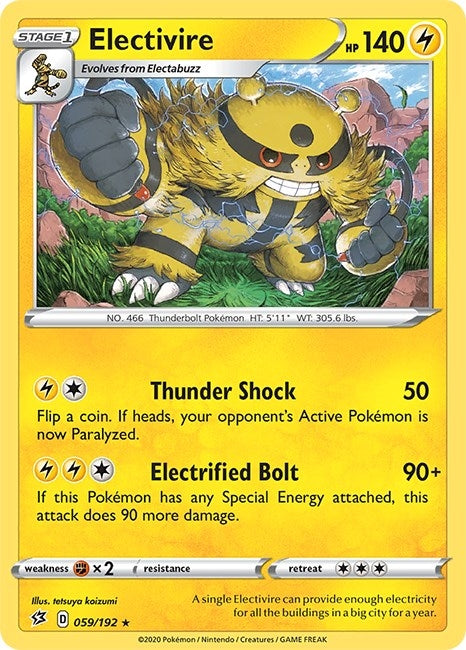 Image for Electivire (059/192) (SWSH02: Rebel Clash) - Pokemon