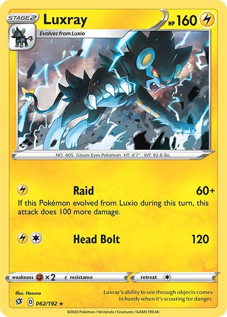 Image for Luxray (062/192) (SWSH02: Rebel Clash) - Pokemon