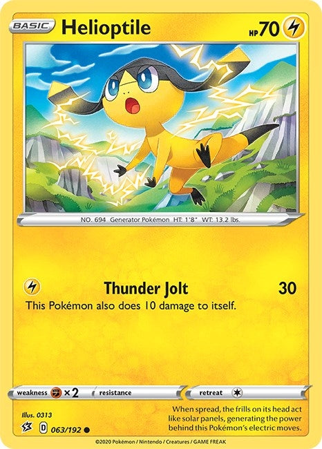 Image for Helioptile (063/192) (SWSH02: Rebel Clash) - Pokemon