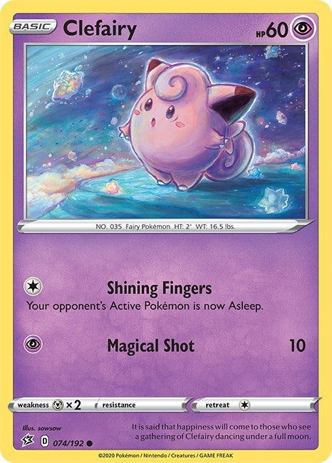 Image for Clefairy (074/192) (SWSH02: Rebel Clash) - Pokemon
