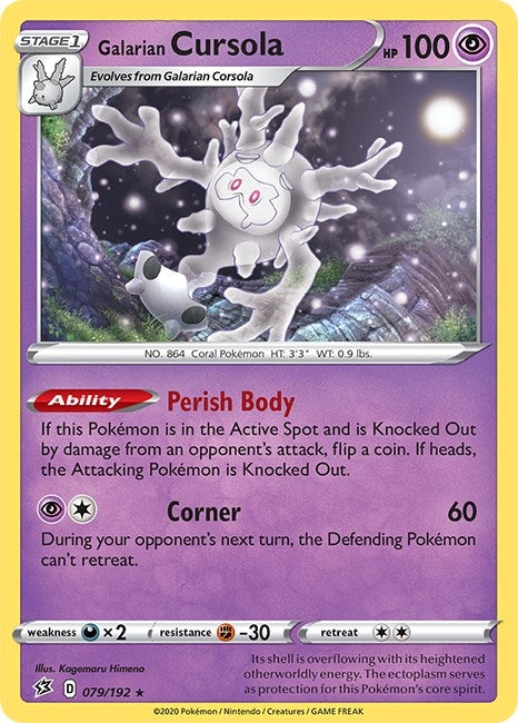 Image for Galarian Cursola (079/192) (SWSH02: Rebel Clash) - Pokemon