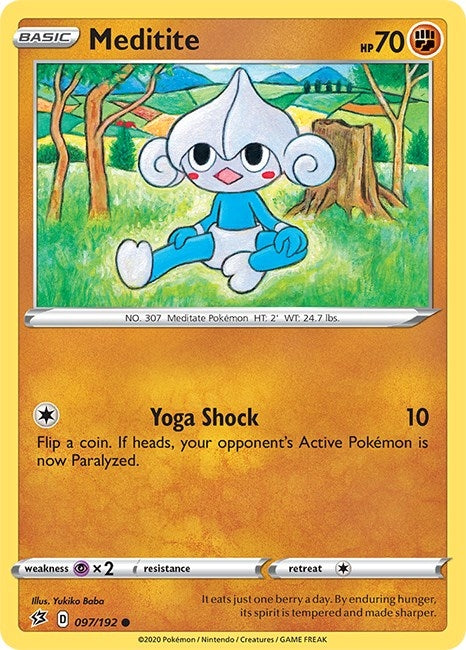 Image for Meditite (097/192) (SWSH02: Rebel Clash) - Pokemon