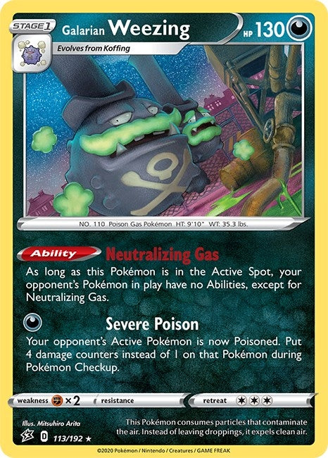 Image for Galarian Weezing (113/192) (SWSH02: Rebel Clash) - Pokemon