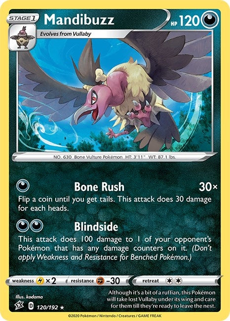 Image for Mandibuzz (120/192) (SWSH02: Rebel Clash) - Pokemon