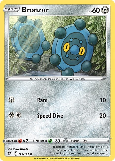 Image for Bronzor (129/192) (SWSH02: Rebel Clash) - Pokemon
