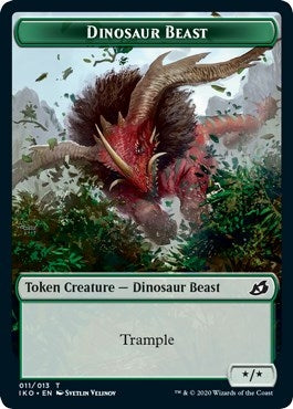 Image for Dinosaur Beast // Human Soldier (004) Double-Sided Token (11 // 4) (Ikoria: Lair of Behemoths) - Magic: The Gathering
