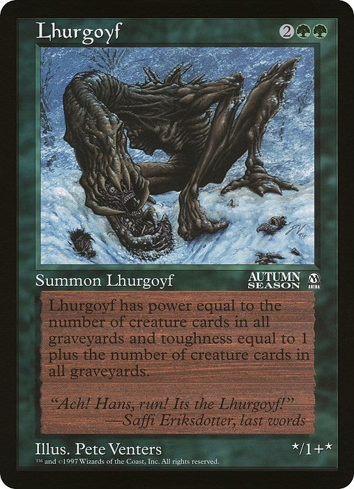 Image for Lhurgoyf (Arena League) (Oversize Cards) - Magic: The Gathering