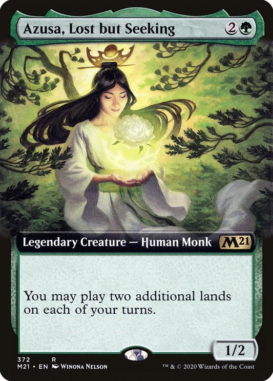 Image for Azusa, Lost but Seeking (Extended Art) (372) (Core Set 2021) - Magic: The Gathering