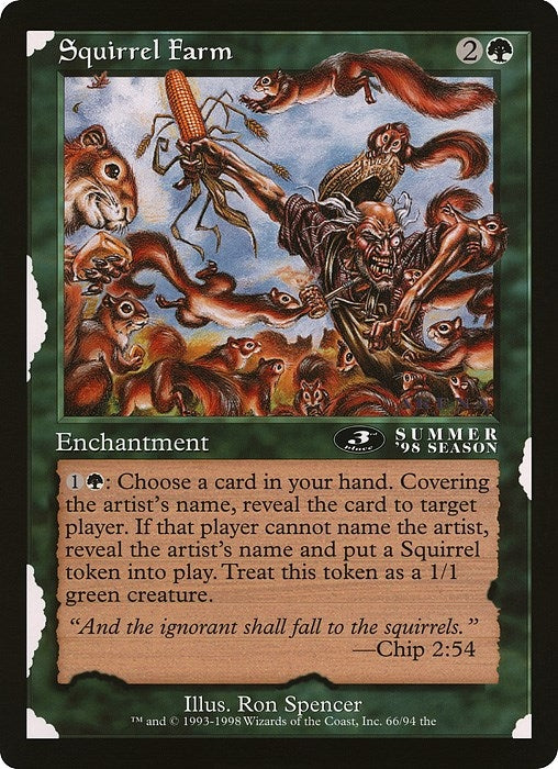 Image for Squirrel Farm (3rd Place) (Arena League) (66) (Oversize Cards) - Magic: The Gathering