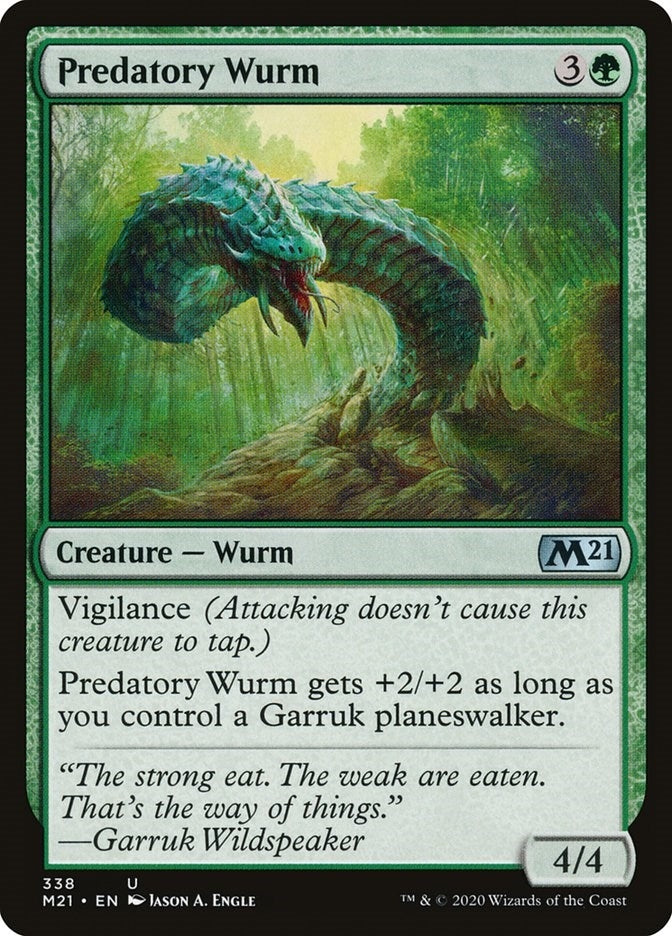 Image for Predatory Wurm (338) (Core Set 2021) - Magic: The Gathering