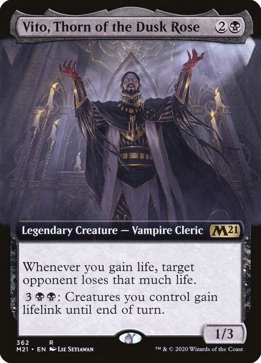 Image for Vito, Thorn of the Dusk Rose (Extended Art) (362) (Core Set 2021) - Magic: The Gathering
