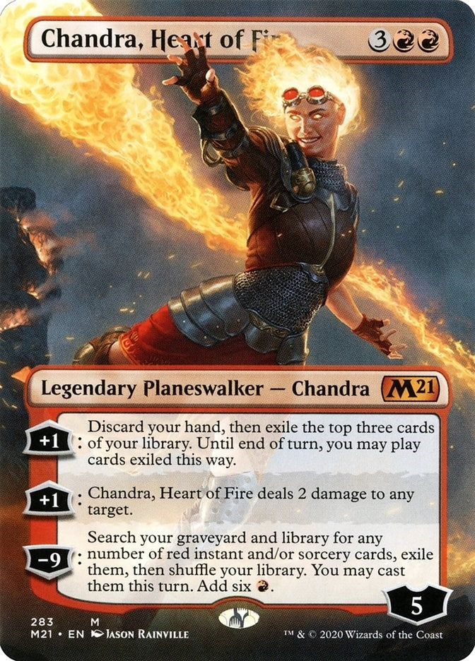 Image for Chandra, Heart of Fire (Borderless) (283) (Core Set 2021) - Magic: The Gathering