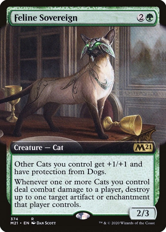 Image for Feline Sovereign (Extended Art) (374) (Core Set 2021) - Magic: The Gathering