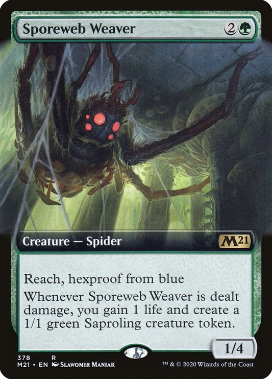 Image for Sporeweb Weaver (Extended Art) (378) (Core Set 2021) - Magic: The Gathering