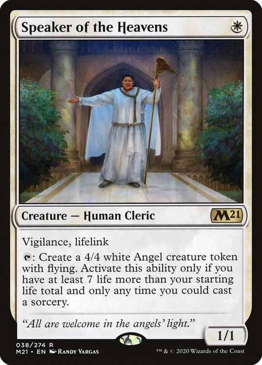 Image for Speaker of the Heavens (38) (Core Set 2021) - Magic: The Gathering