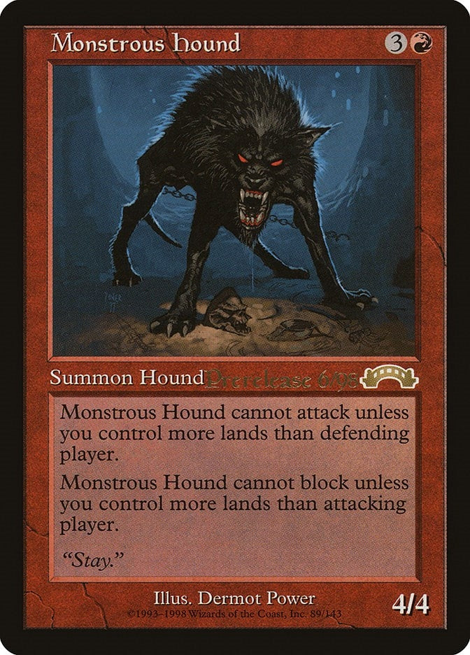 Image for Monstrous Hound (3) (Prerelease Cards) - Magic: The Gathering